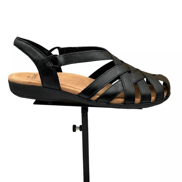 Earth Shoes - Earth Women’s Berri Closed Toe Sling Back Sandal Sz 8 Black Slip-on Arch support